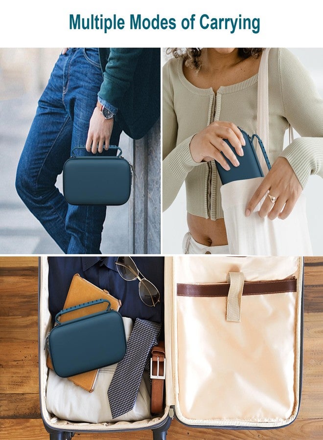 Canboc Carrying Case for Asthma Inhaler, Handheld Spacer for Adults and Kids, Masks, Hard Inhaler Box with Mesh Pocket fit Medicine and Other Essentials, Blue - Image 3